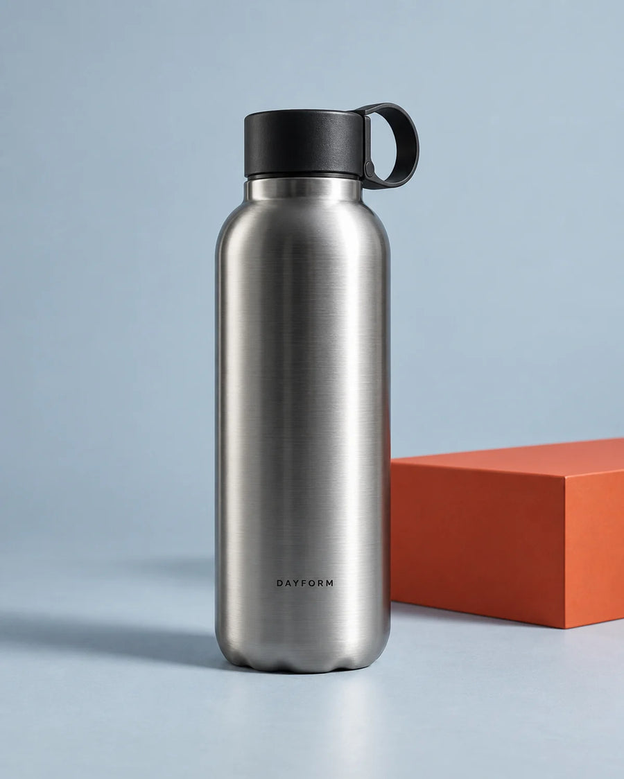 AI-generated fictional DAYFORM bottle — demo only