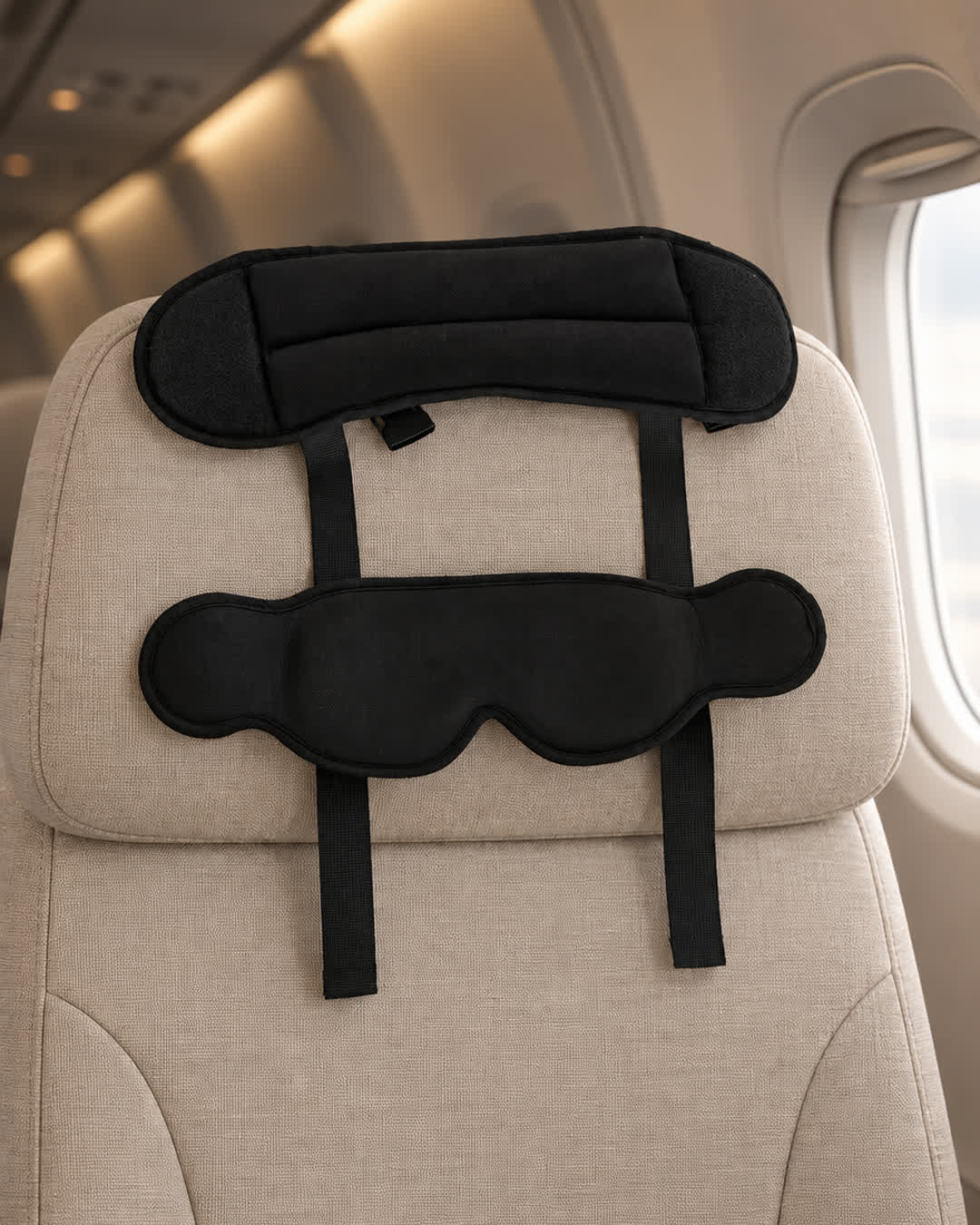 Snuggi Travel Sleep Sling on an empty seat